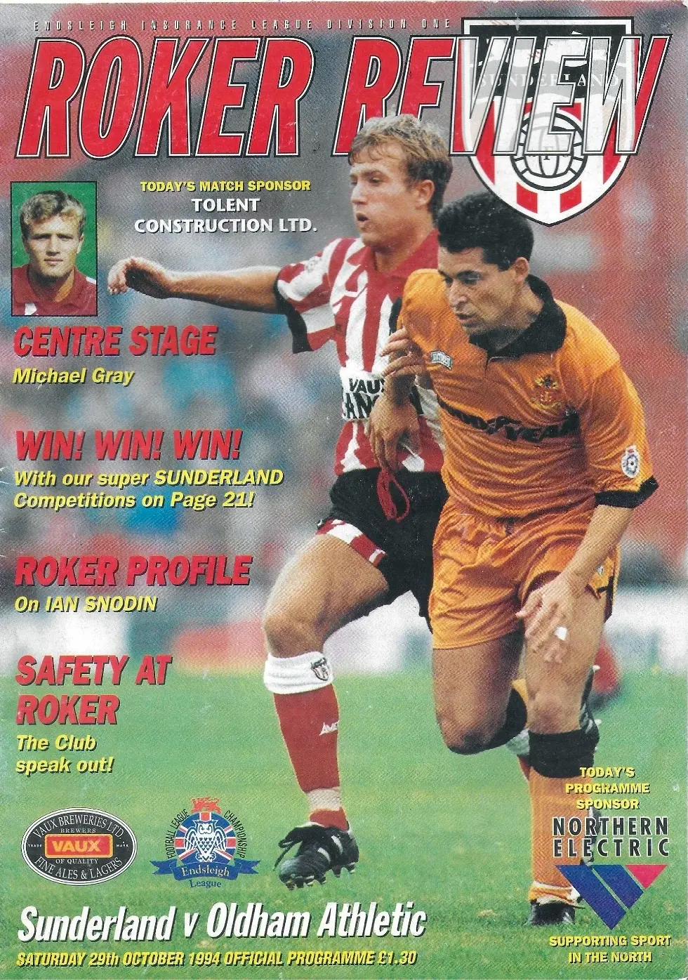 Sunderland vs. Oldham Athletic (October 29, 1994)