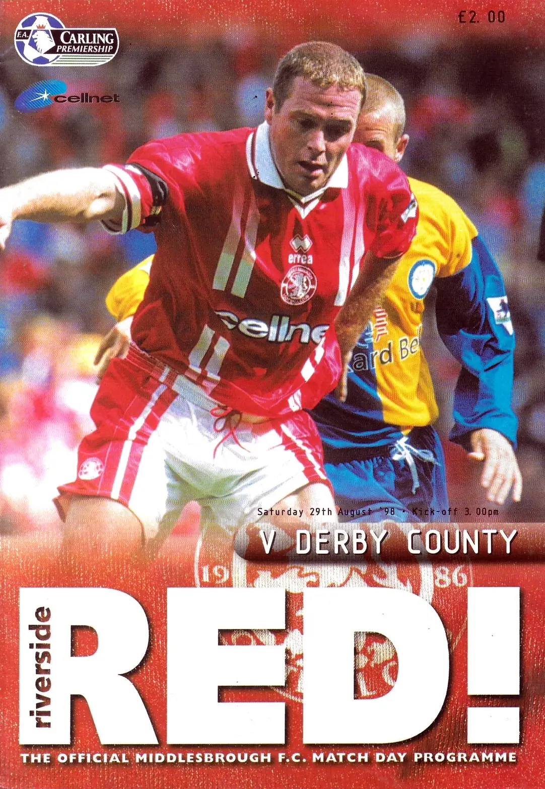 Middlesbrough vs. Derby County (August 29, 1998)
