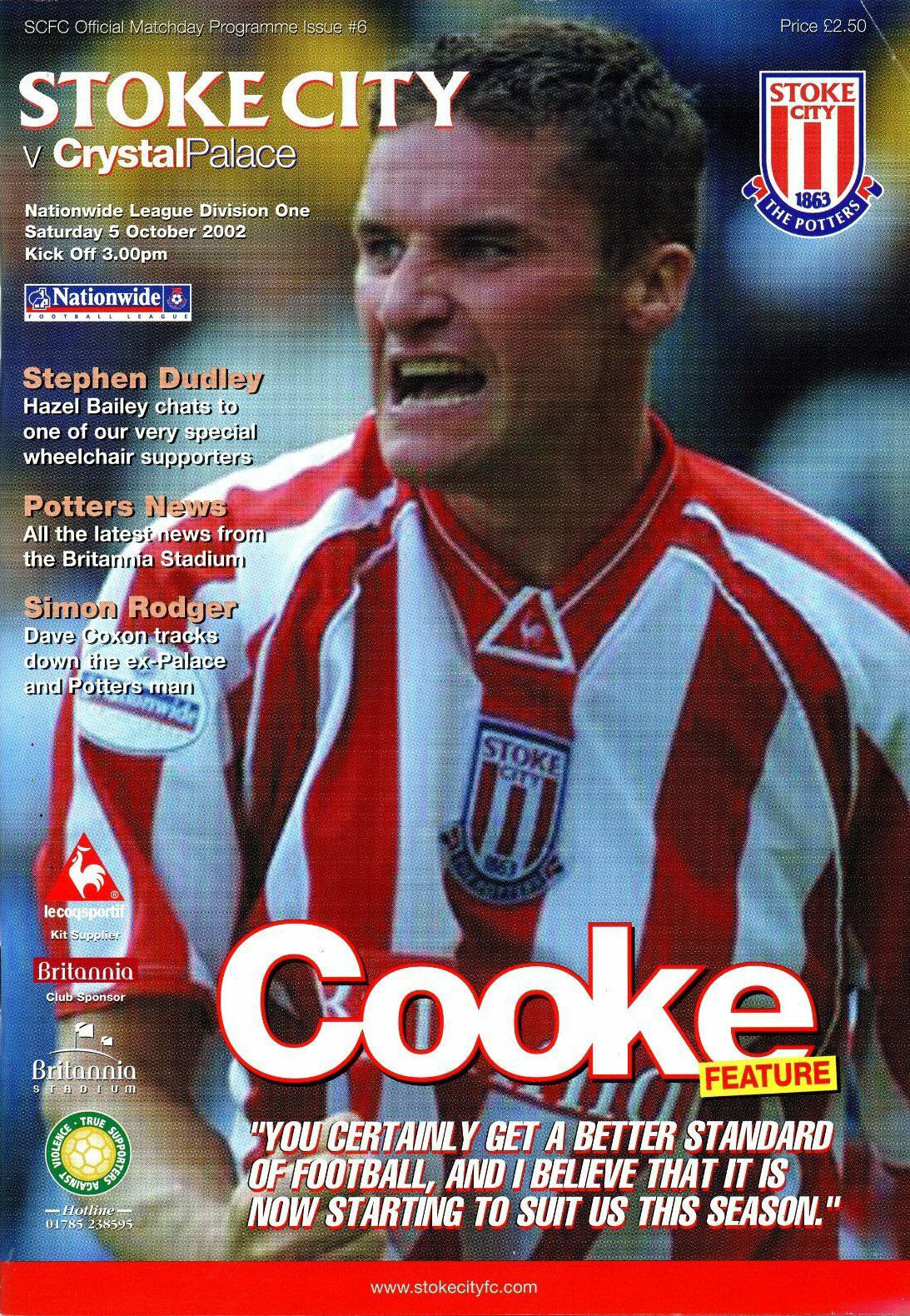 Stoke City vs. Crystal Palace (October 5, 2002)