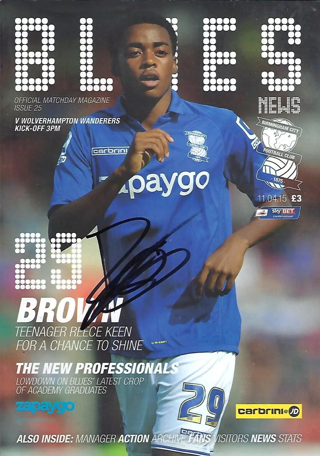 Birmingham City vs. Wolverhampton Wanderers (April 11, 2015)