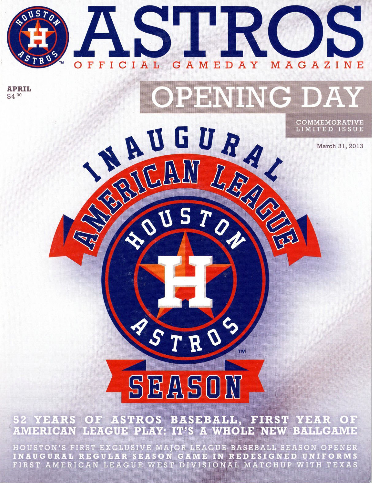 2013 Houston Astros program