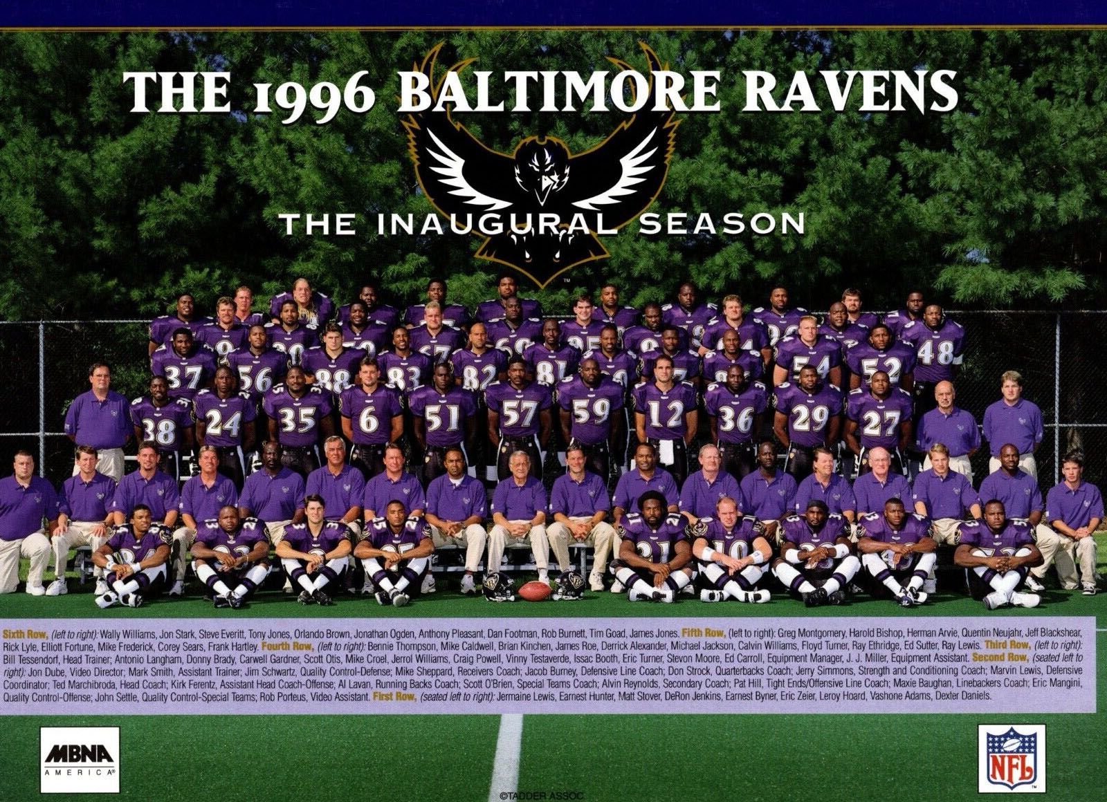 1996 Baltimore Ravens Team Photo
