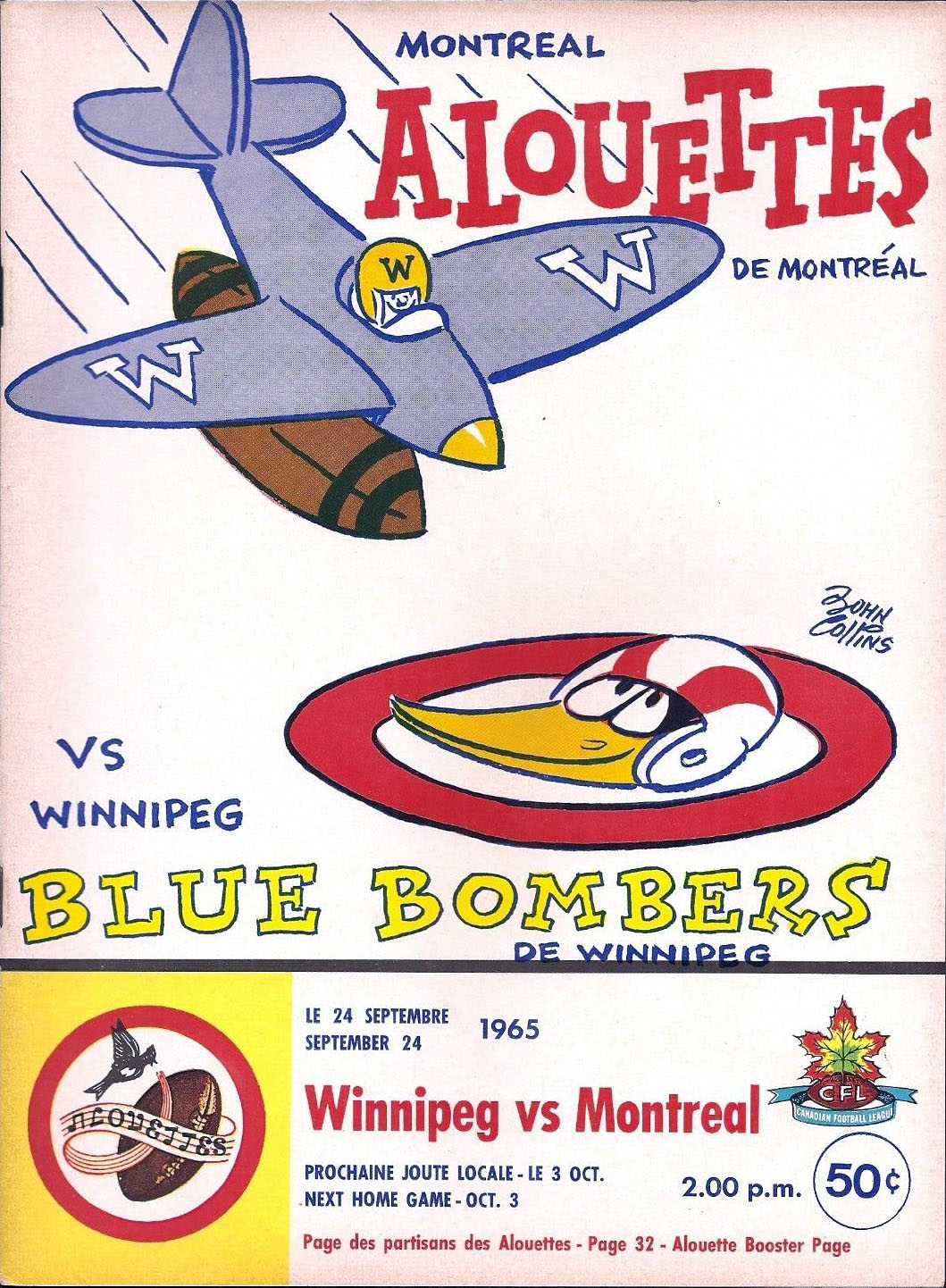 Montreal Alouettes vs. Winnipeg Blue Bombers (September 24, 1965)