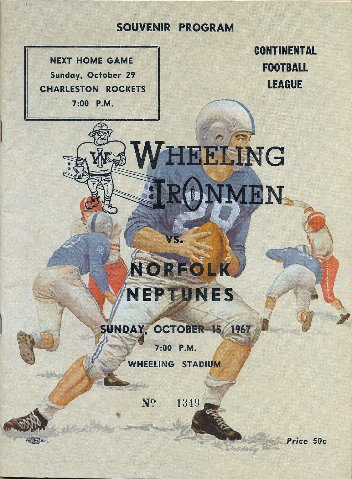 Wheeling Ironmen vs. Norfolk Neptunes (October 15, 1967)