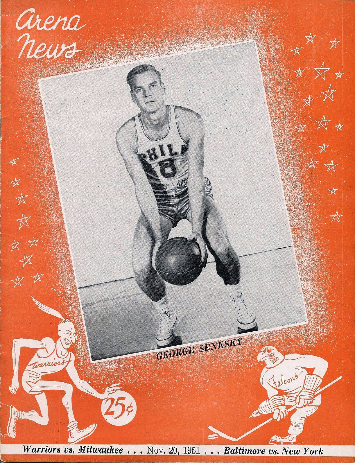 1951-52 Philadelphia Warriors program