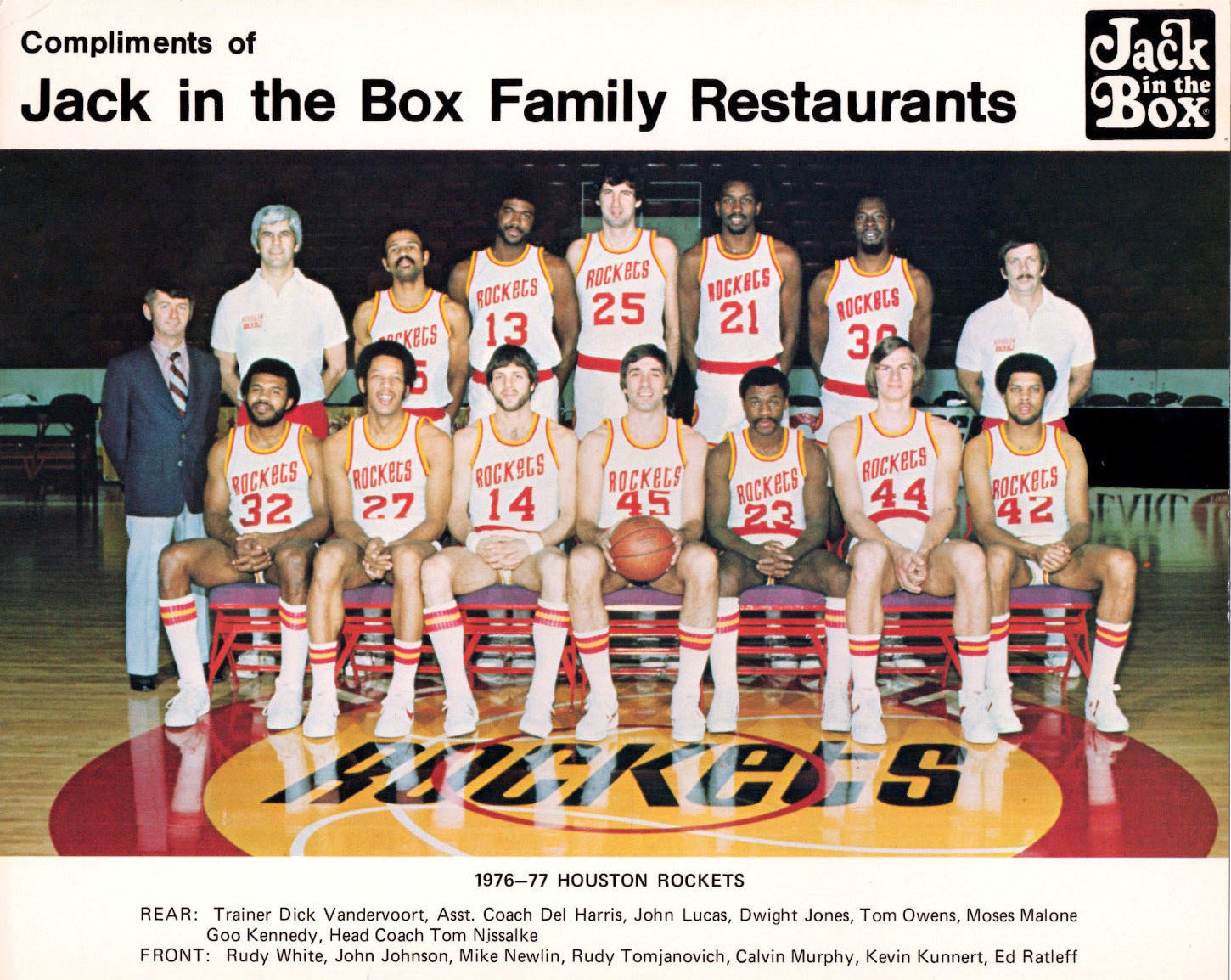 1976-77 Houston Rockets Team Photo