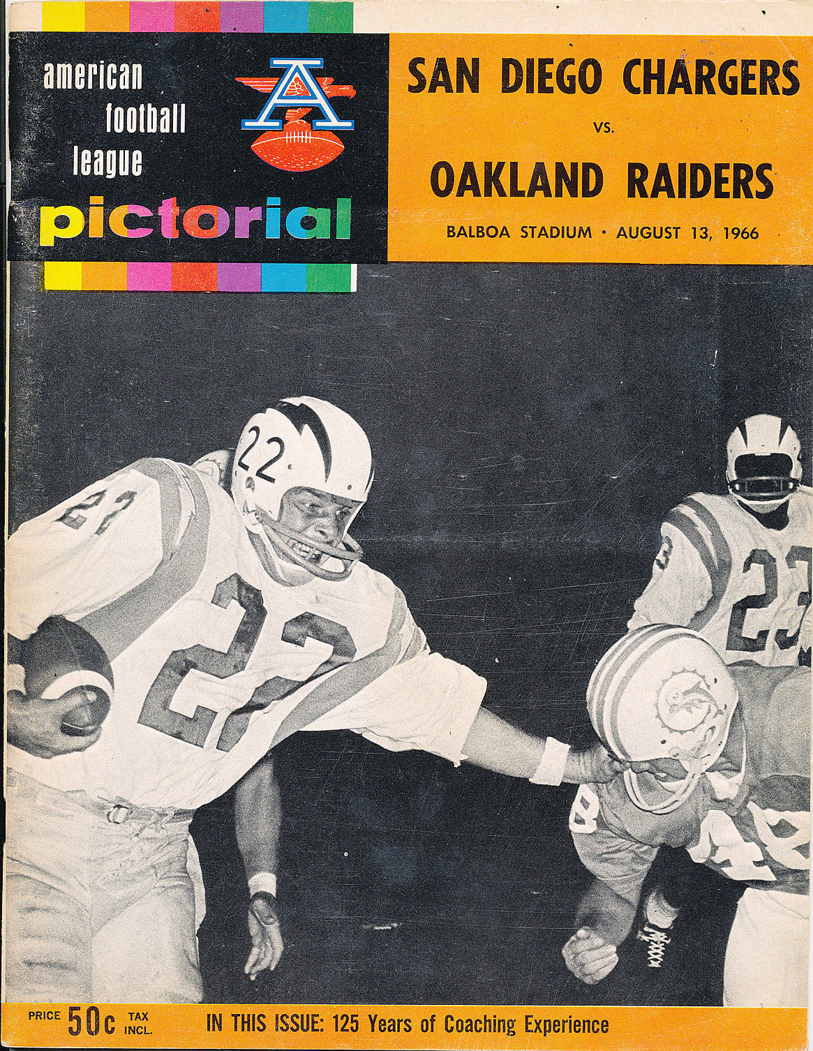 San Diego Chargers vs. Oakland Raiders (August 13, 1966)