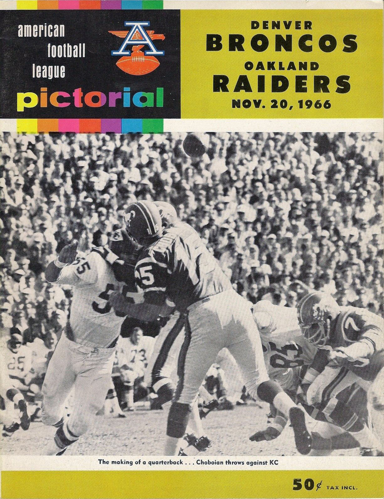 Denver Broncos vs. Oakland Raiders (November 20, 1966)