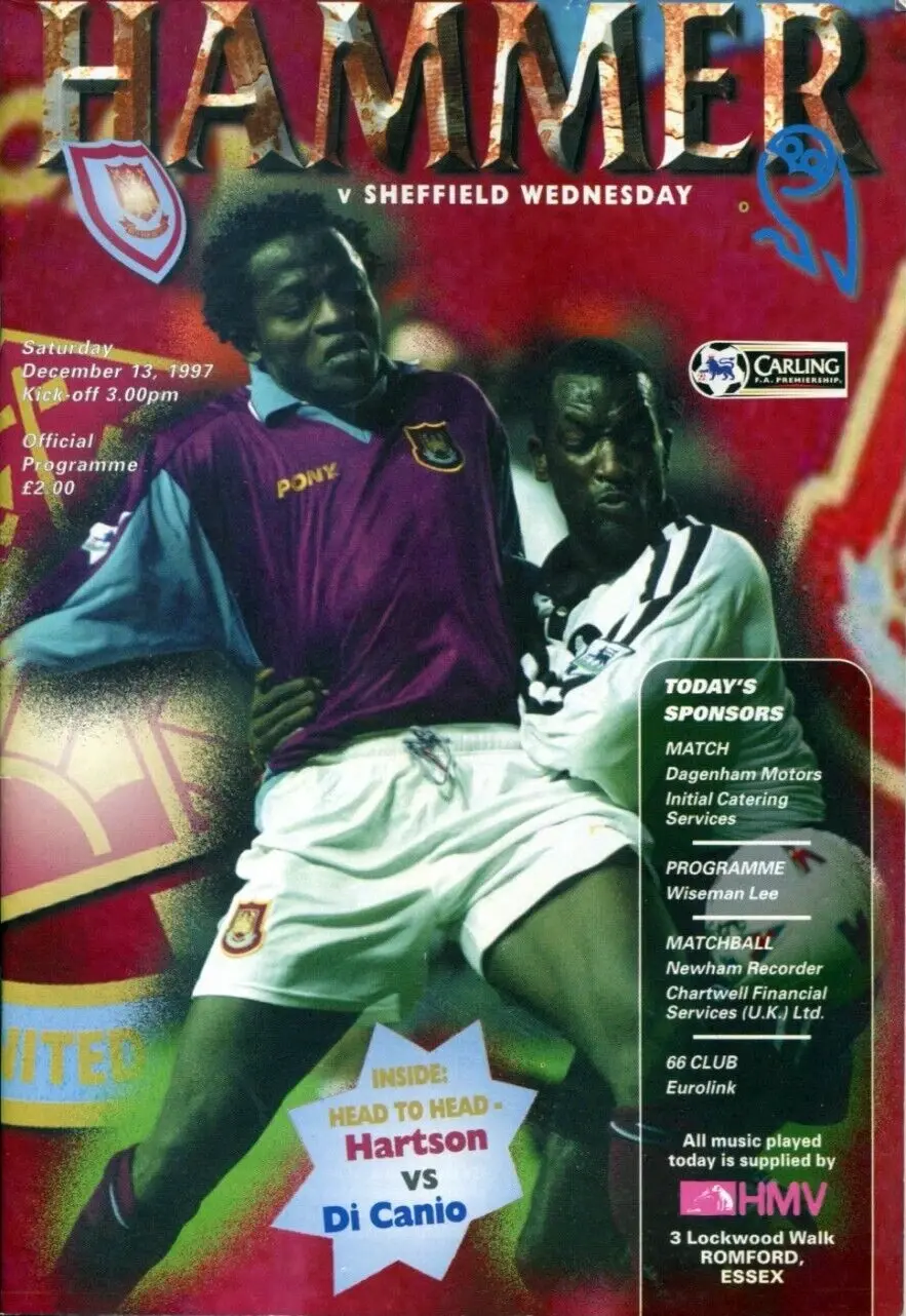 West Ham United vs. Sheffield Wednesday (December 13, 1997)