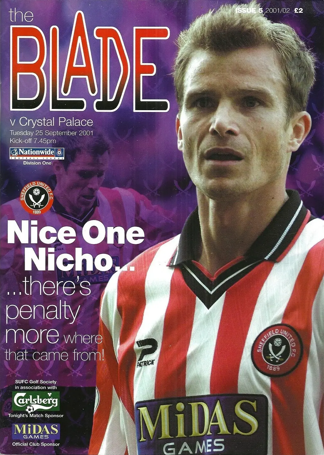 Sheffield United vs, Crystal Palace (September 25, 2001)