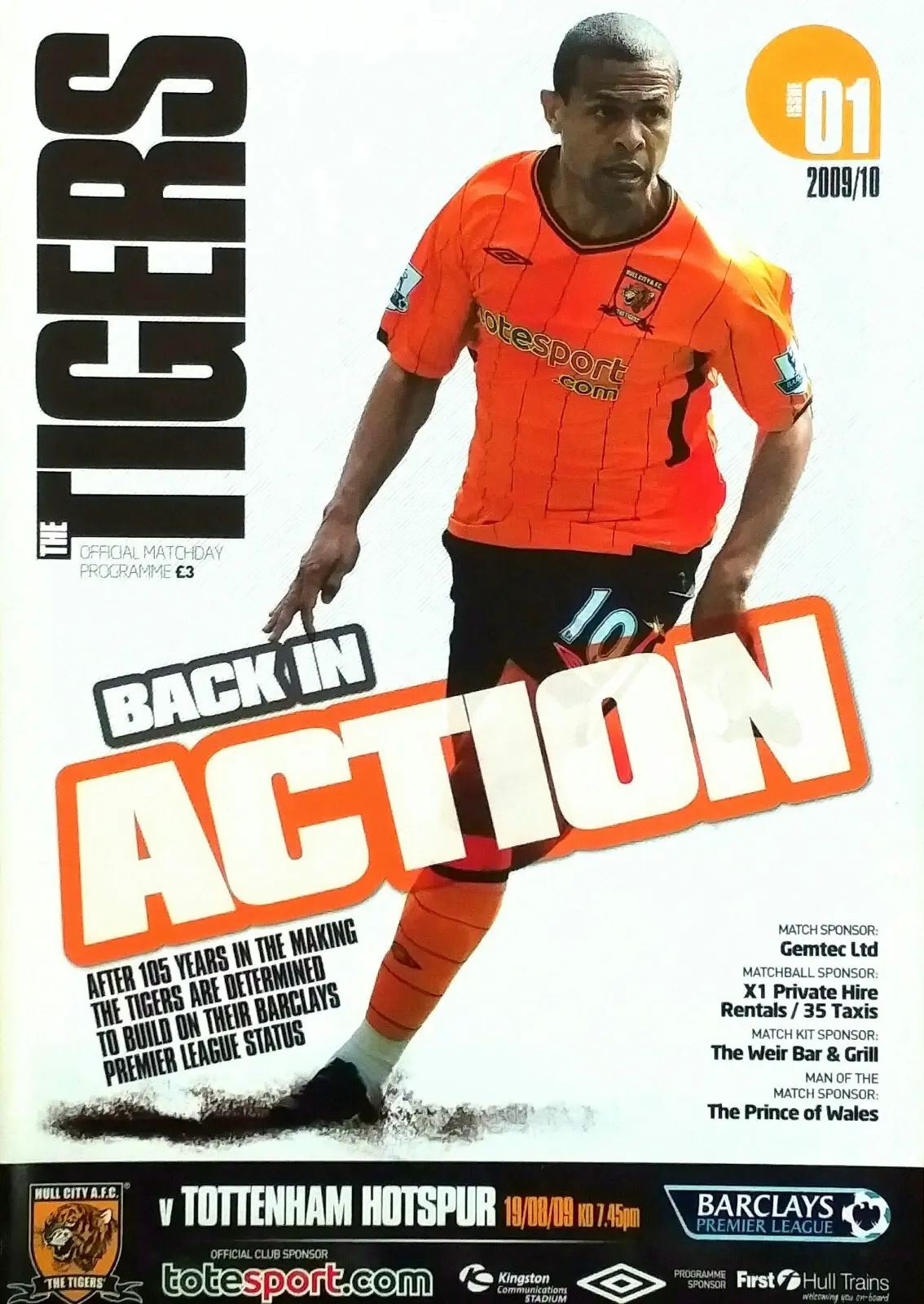 Hull City vs. Tottenham Hotspur (August 19, 2009)