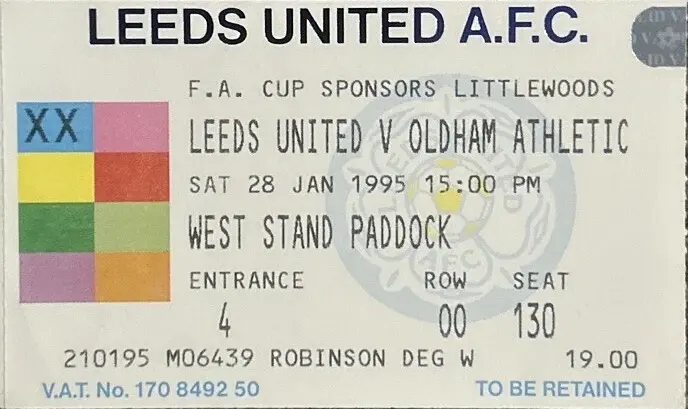 Leeds United vs. Oldham Athletic (January 28, 1995)