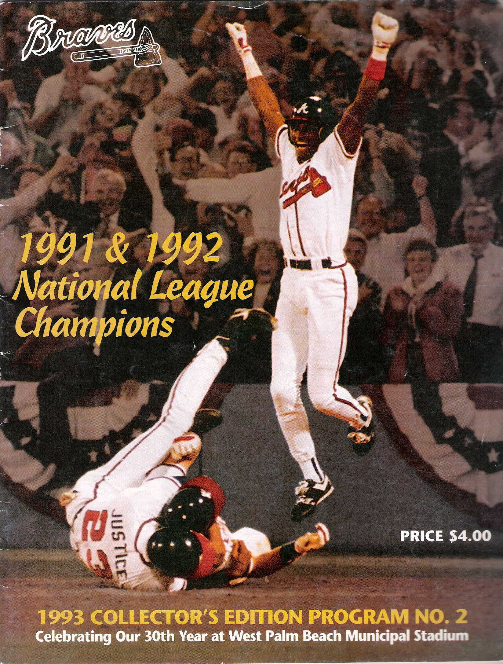 1993 Atlanta Braves spring training program
