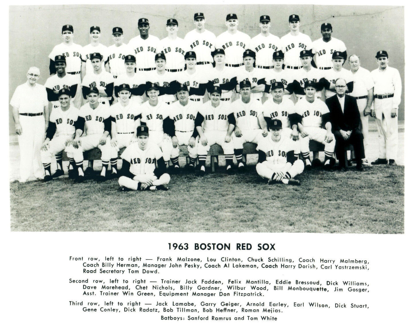 1963 Boston Red Sox Team Photo