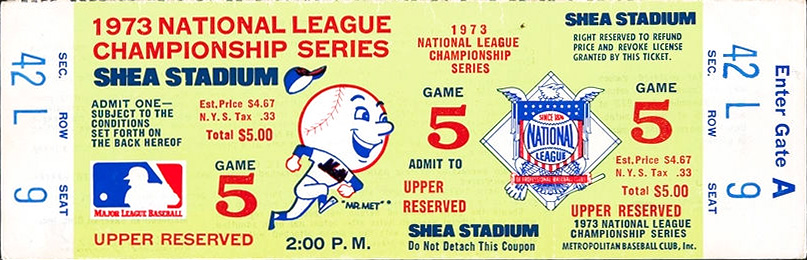 1973 New York Mets NLCS ticket