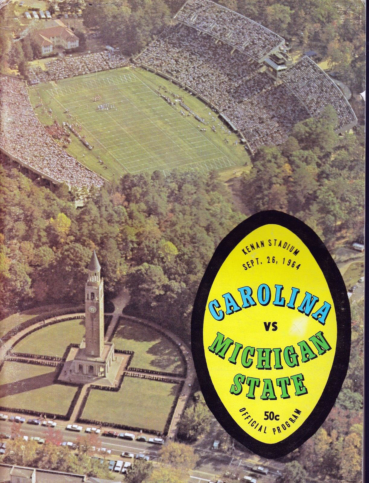 North Carolina Tar Heels vs. Michigan State Spartans (September 26, 1964)