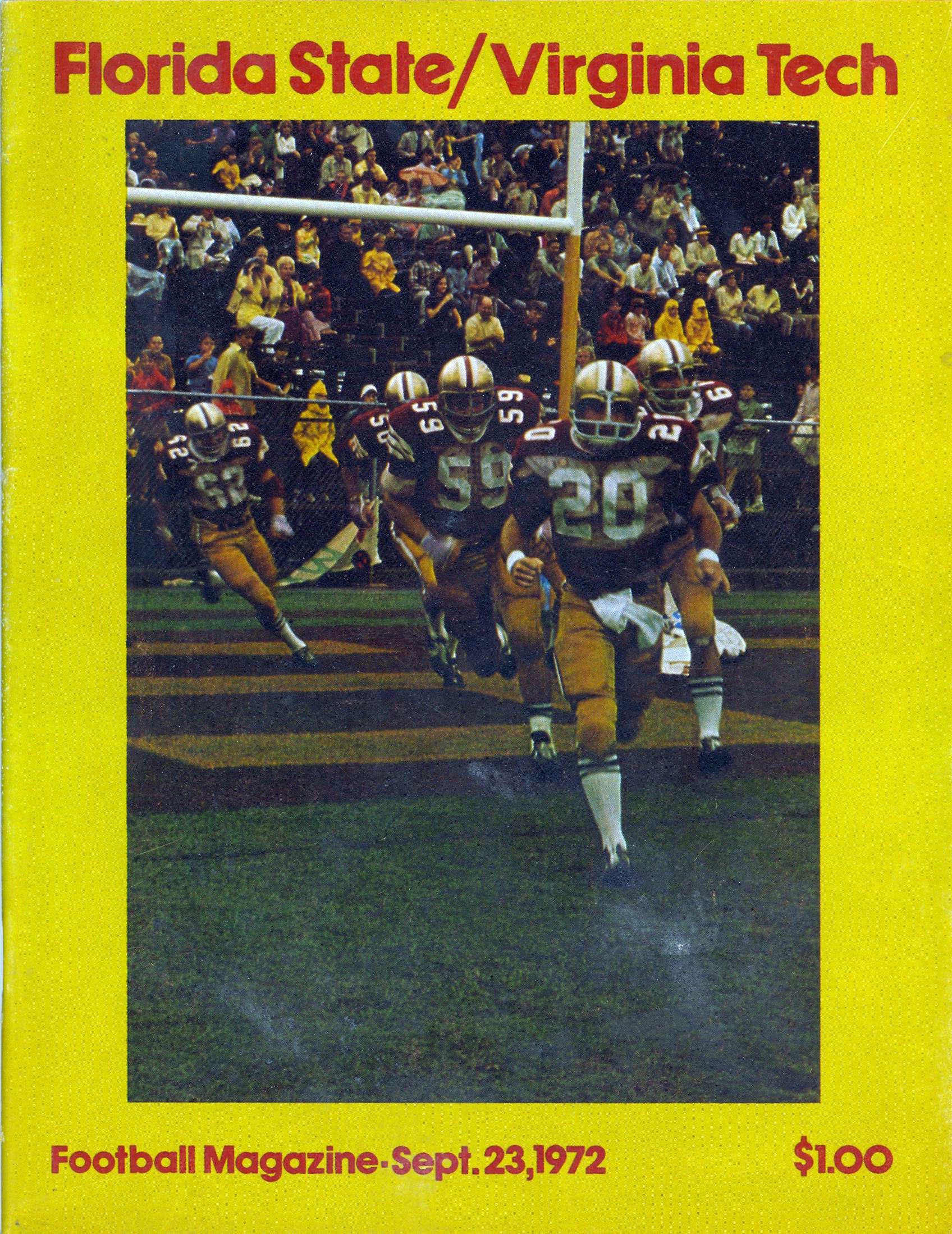 Florida State Seminoles vs. Virginia Tech Gobblers (September 23, 1972)