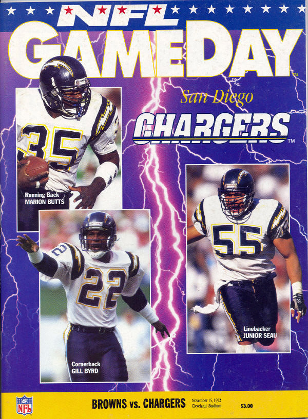 Cleveland Browns vs. San Diego Chargers (November 15, 1992)