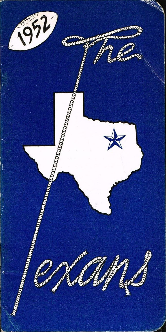 1952 Dallas Texans media guide