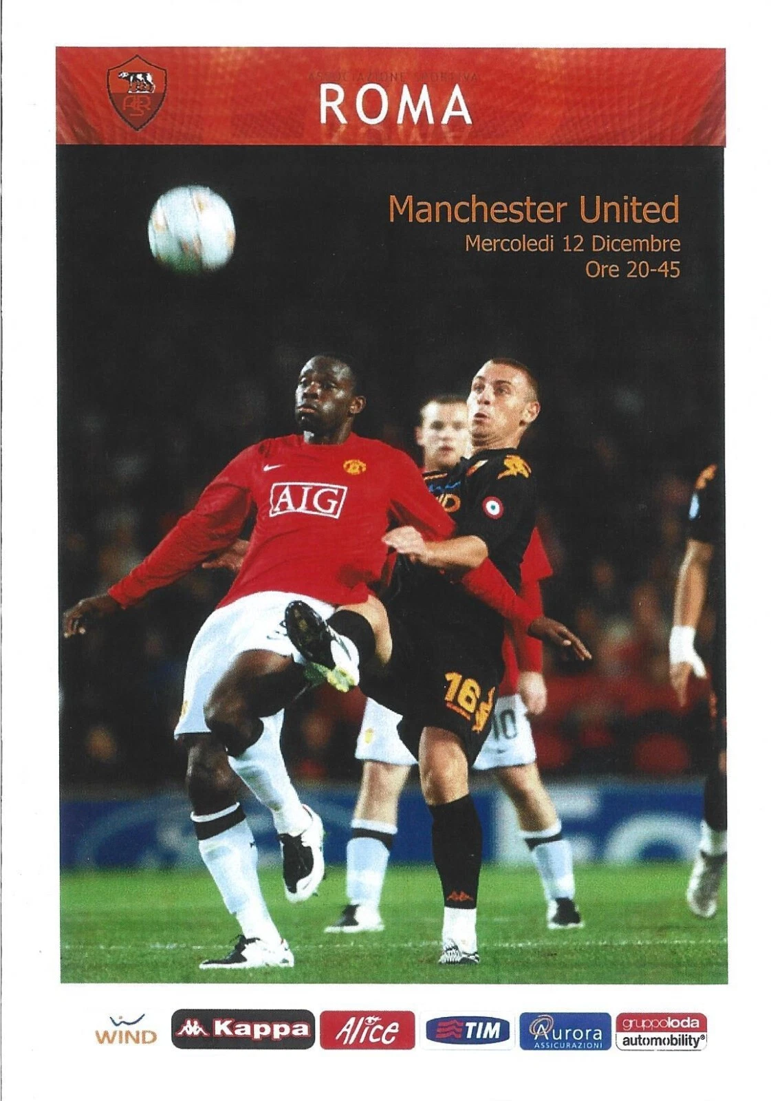 AS Roma vs. Manchester United (December 12, 2007)