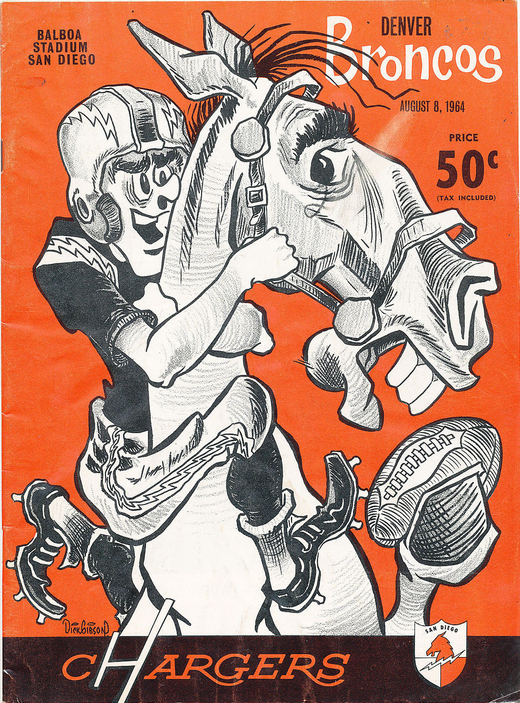 San Diego Chargers vs. Denver Broncos (August 8, 1964)