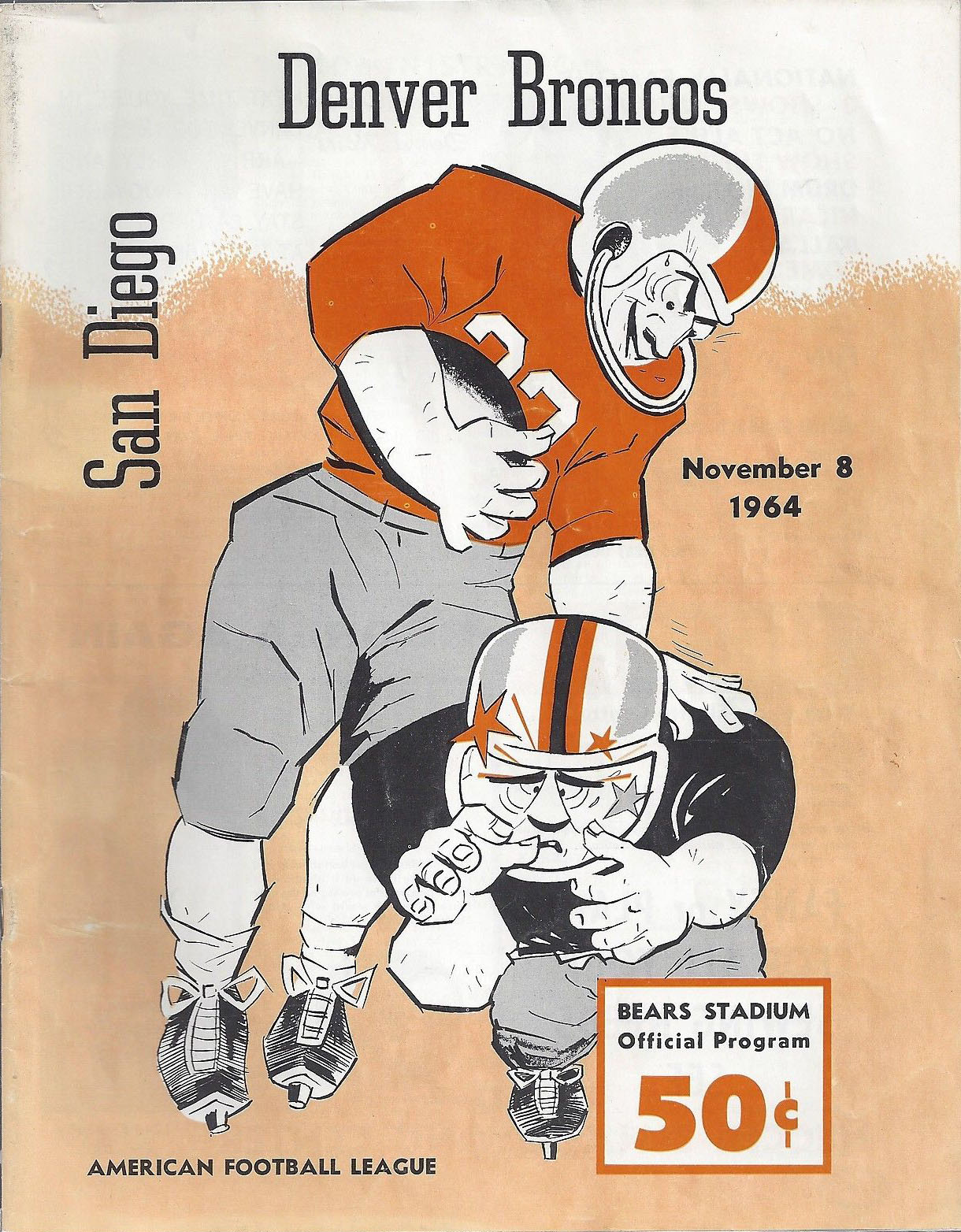 Denver Broncos vs. San Diego Chargers (November 8, 1964)
