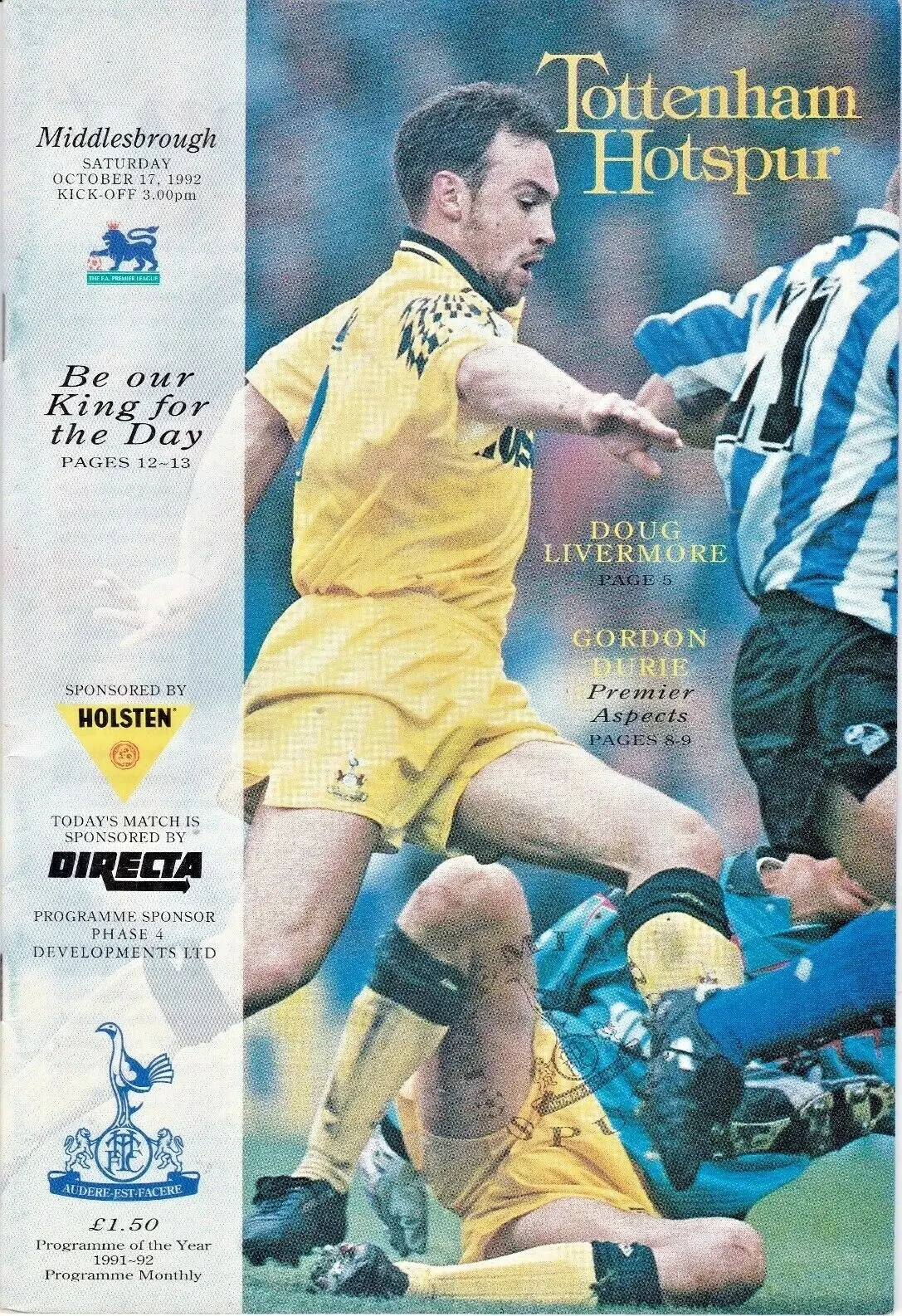 Tottenham Hotspur vs. Middlesbrough (October 17, 1992)