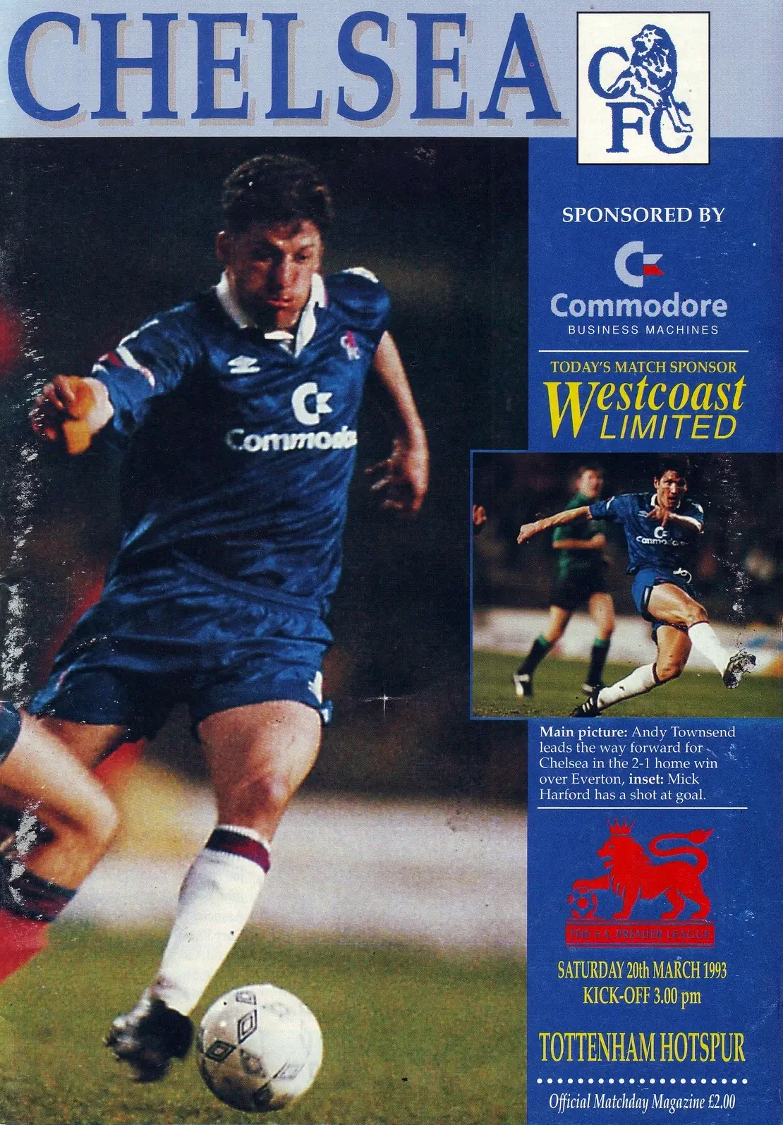 Chelsea vs. Tottenham Hotspur (March 20, 1993)
