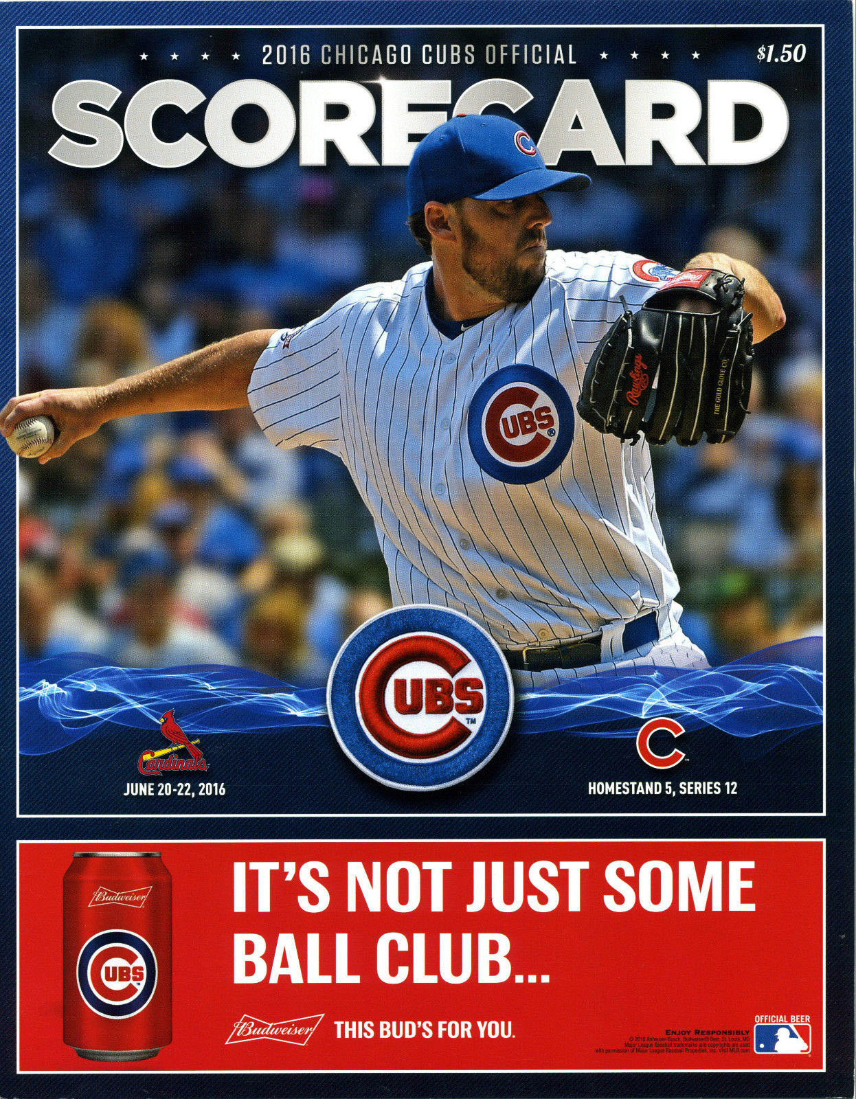 2016 Chicago Cubs scorecard