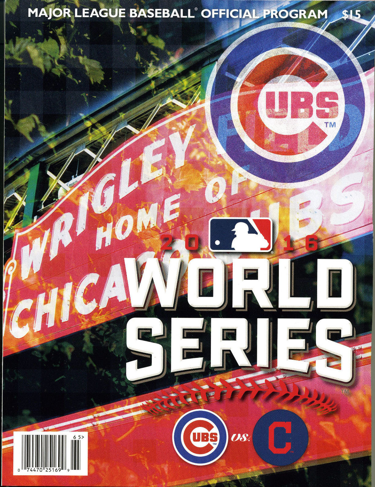 2016 Chicago Cubs World Series program