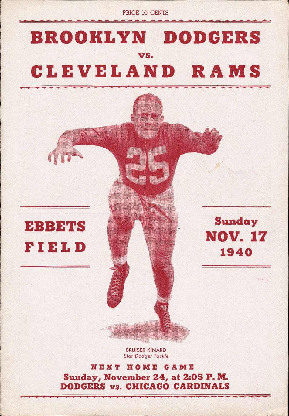 Brooklyn Dodgers vs. Cleveland Rams (November 17, 1940)