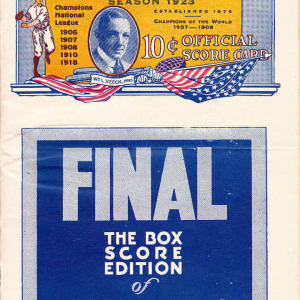 1923 Chicago Cubs program