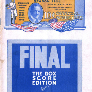 1924 Chicago Cubs program