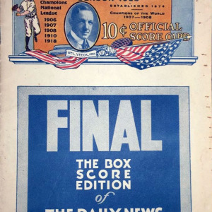 1925 Chicago Cubs program