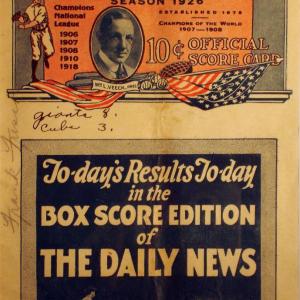 1926 Chicago Cubs program