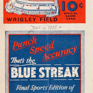 1928 Chicago Cubs program