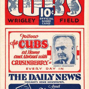 1929 Chicago Cubs program