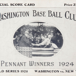 1924 Washington Senators World Series program