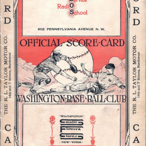 1920 Washington Senators program