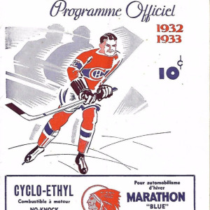 1932-33 Montreal Canadiens program