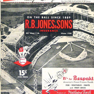 1955 Kansas City Athletics program