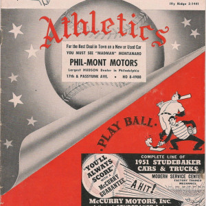1951 Philadelphia Athletics program