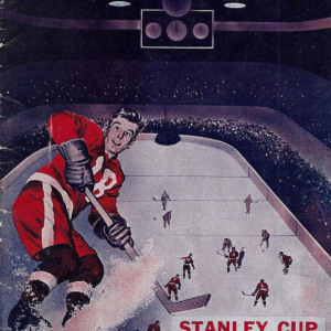 1954-55 Detroit Red Wings playoff program