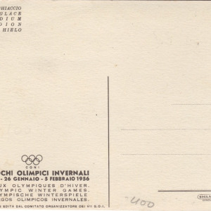 1956 Winter Olympics Postcard