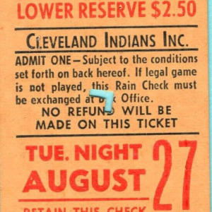 1963 Cleveland Indians ticket