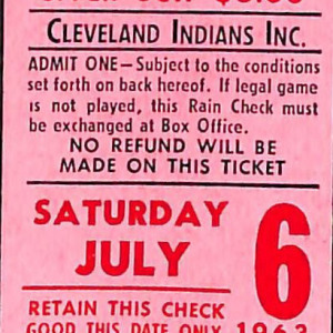 1963 Cleveland Indians ticket