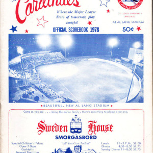 1978 St. Petersburg Cardinals program
