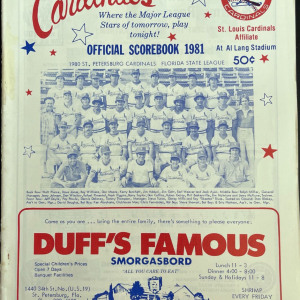 1981 St. Petersburg Cardinals program