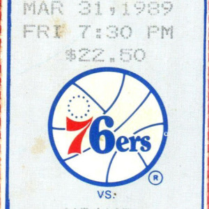 1988-89 Philadelphia 76ers ticket