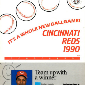 1990 Cincinnati Reds scorecard